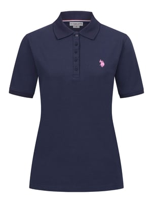 U.S. POLO ASSN. Damen Poloshirt kurzarm aus Baumwoll-Elasthan