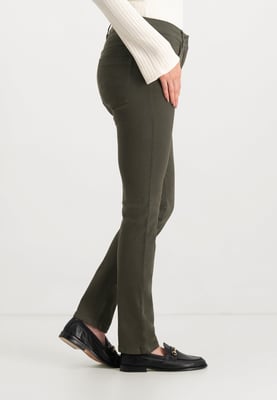 Twigie Farbiges Shape-On Straight Jeans | Olivgrün