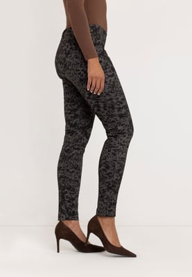 Lena Super Slim Capri Leggings | Taupe Schwarz Leo