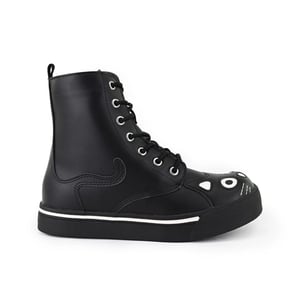 TUK Damen-Sneaker „Kitty“ aus schwarzem Kunstleder – A6570L