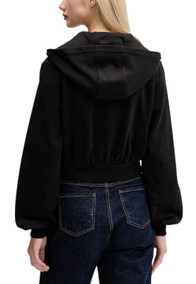 Reißverschluss-Cropped Hoodie