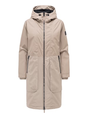 Navahoo Damen Parka Übergangsjacke Edelumhang mit Kapuze