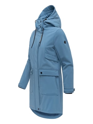 Navahoo Damen Softshell Übergangsjacke Morgennebel mit Kapuze