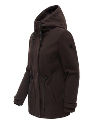 Navahoo Damen Übergangsjacke Lächelstern mit Kapuze in Wolle-Optik