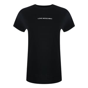 Schwarzes T-shirt Mit Moschino-logo