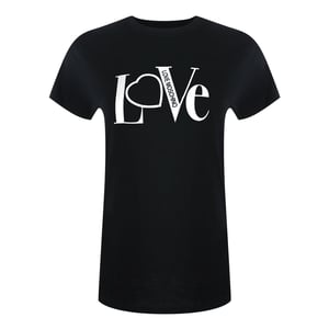Schwarzes T-shirt Mit Moschino-liebeslogo