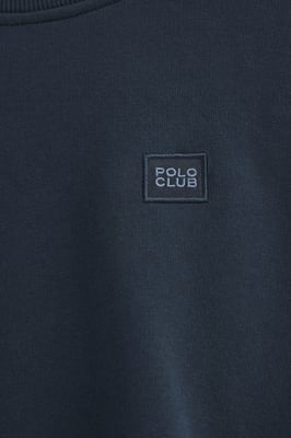 Sweatshirt marineblau im Loose Fit mit Polo Club-Logo