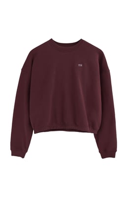 Sweatshirt burgunderrot im Loose Fit mit Polo Club-Logo