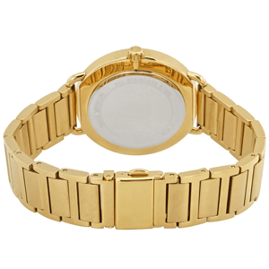 Michael Kors Portia MK3788 Damen 36,5 mm Gold Edelstahl Armbanduhr mit schwarzem Ziffernblatt