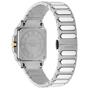 Gucci YA166506 G-Flat Silber Zifferblatt Herren- und Damenuhr