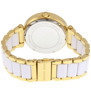Michael Kors Parker MK6313 Weißes Zifferblatt 39 mm Damen Gold & Weiß Uhr