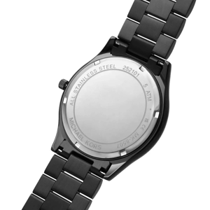 Michael Kors Slim Runway MK8507 44mm Schwarze ionenplattierte Edelstahl Damenarmbanduhr