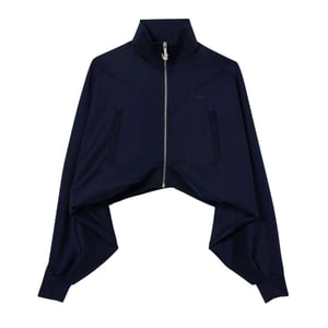 Lacoste - Kurzes Sweatshirt für Damen, Durchgehender Reißverschluss (Marine)