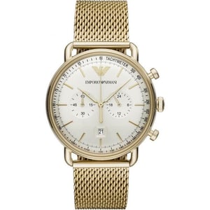 Emporio Armani AR11315 Herren Chronograph Uhr - Gold Edelstahl