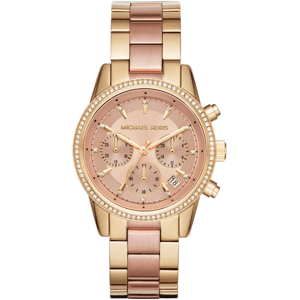 Michael Kors MK6475 Ritz Zweifarbig 37mm Damen Chronograph Uhr