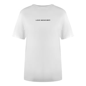 Moschino T-shirt Mit Auffälligem Logo (weiß)