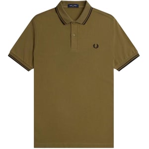 Fred Perry - Poloshirt für Herren (Schwarz/Khakigrün)