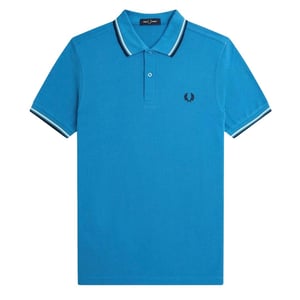 Fred Perry - Poloshirt für Herren (Weiß/Schwarz/Blau)