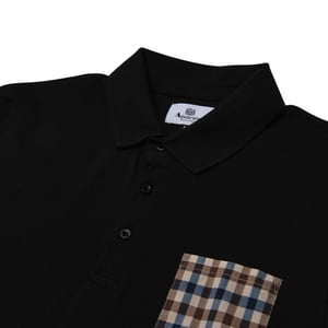 Aquascutum Active Beach Sailor Check Schwarzes Poloshirt