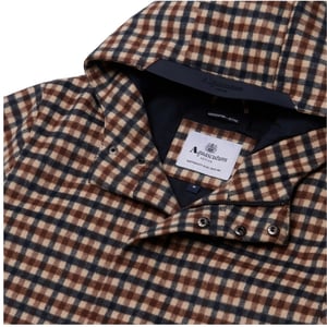 Aquascutum Active Woll-kapuzenmantel Club Check Jacke