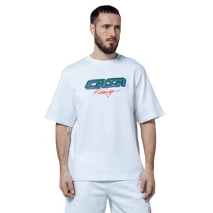 Casablanca 3d-bedrucktes Oversized-t-shirt Casa Racing Weißes T-shirt