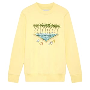 Casablanca Besticktes Sweatshirt, Enoshima Beach Gelbes Sweatshirt