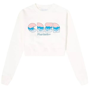 Casablanca Casa Clouds Siebdruck-sweatshirt, Kurz Geschnitten, Weiß