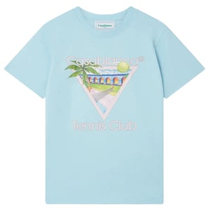 Casablanca Tennis Club Icon Hellblaues T-shirt