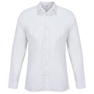 SOLS - "Bailey" Hemd für Herren/Damen Unisex, Popelin, Langärmlig (Weiß)