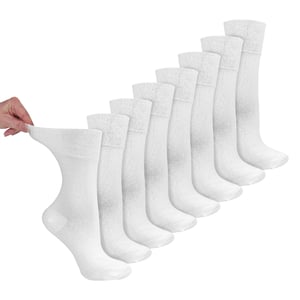 8 Paar Damen Bambus Diabetiker Socken | Weiche, nicht einschnürende Komfortsocken