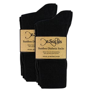 8 Paar Damen Bambus Diabetikersocken | Weiche, nicht einschnürende Komfortsocken