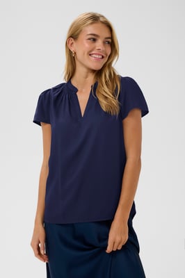 Kurzarm-Bluse BrittaSZ Kurzarm-Bluse Gerade Passform