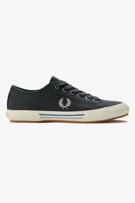 Fred Perry B708 Vintage Tennis Canvas Herren Sneaker Ankergrau