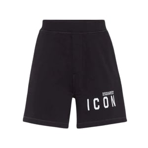 Dsquared2 Icon Logo Schwarze Relax Fit Shorts