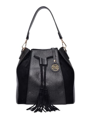 Roberta M Schwarz Rindsledertasche