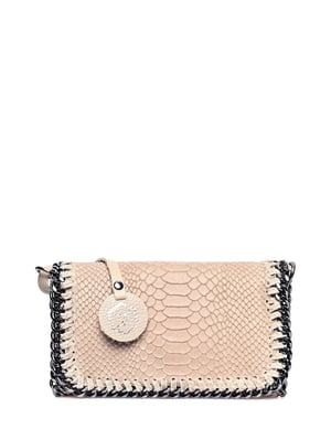 Luisa Vannini Beige Rindsledertasche