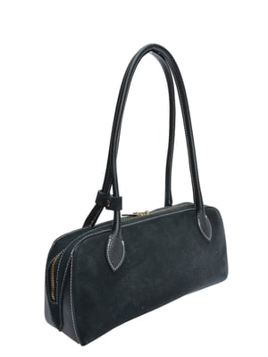 Anna Luchini Schwarz Rindsledertasche