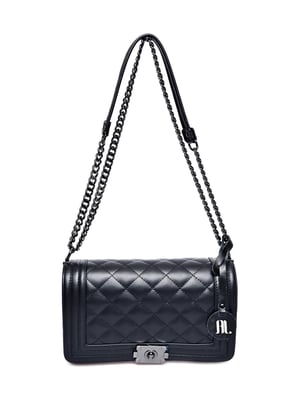 Anna Luchini Schwarz Rindsledertasche