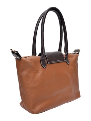 Anna Luchini Braun Rindsledertasche
