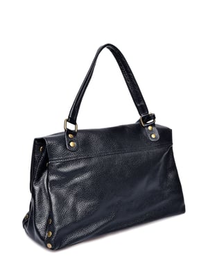 Anna Luchini Schwarz Rindsledertasche