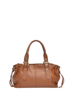 Anna Luchini Braun Rindsledertasche