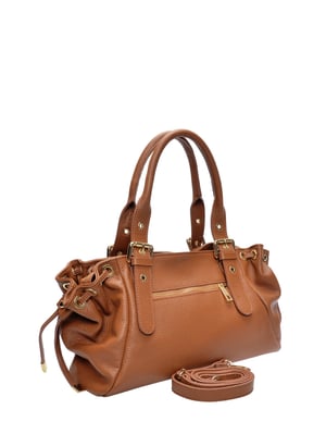 Anna Luchini Braun Rindsledertasche