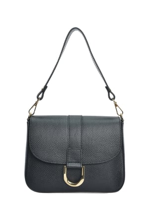 Anna Luchini Schwarz Rindsledertasche
