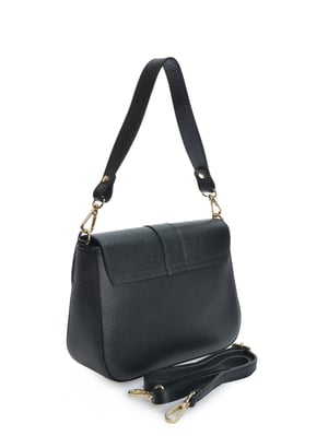 Anna Luchini Schwarz Rindsledertasche