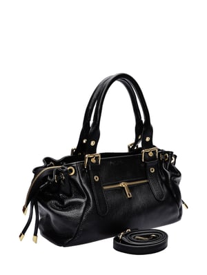 Anna Luchini Schwarz Rindsledertasche