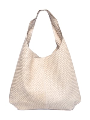 Luisa Vannini Beige Rindsledertasche