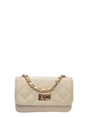 Luisa Vannini Beige Rindsledertasche