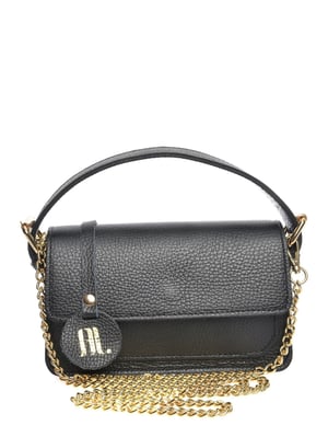 Anna Luchini Schwarz Rindsledertasche