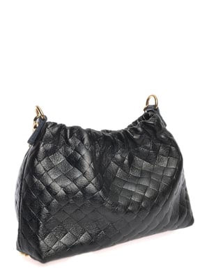 Anna Luchini Schwarz Rindsledertasche