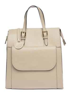 Luisa Vannini Beige Rindsledertasche